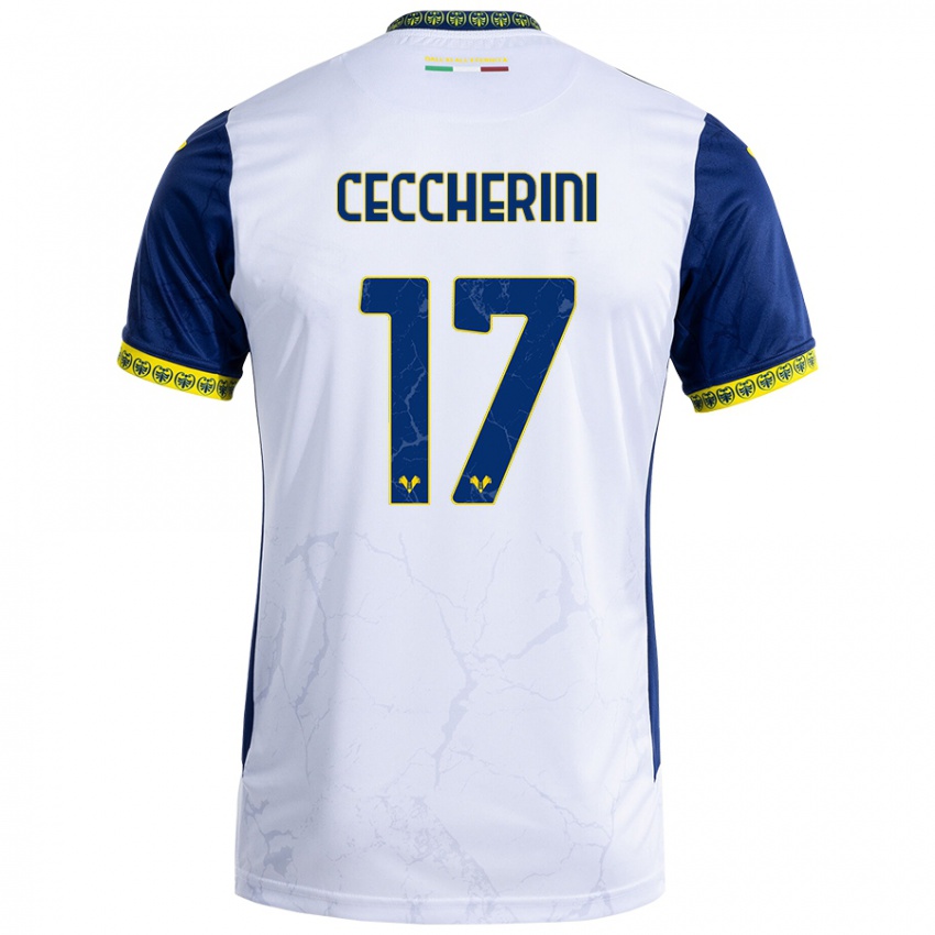 Homem Camisola Federico Ceccherini #17 Azul Branco Alternativa 2024/25 Camisa