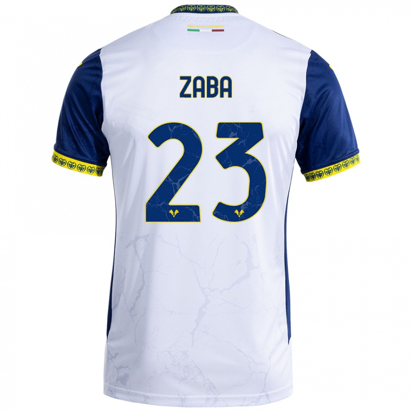 Homem Camisola Nelson Zaba #23 Azul Branco Alternativa 2024/25 Camisa