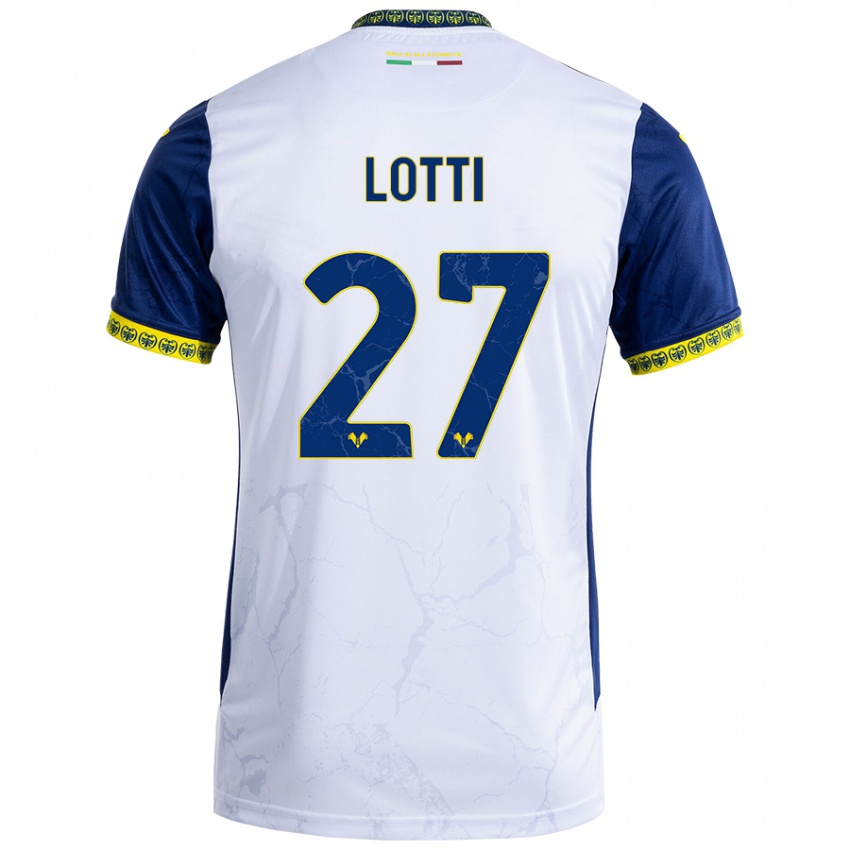 Homem Camisola Irene Lotti #27 Azul Branco Alternativa 2024/25 Camisa