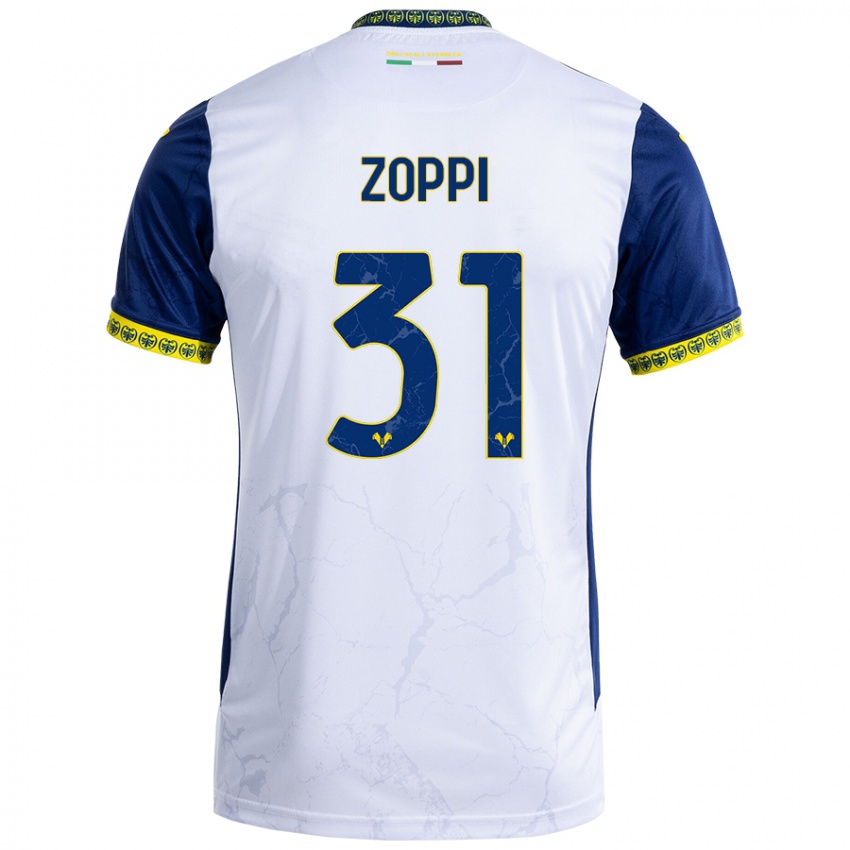 Homem Camisola Sofia Zoppi #31 Azul Branco Alternativa 2024/25 Camisa