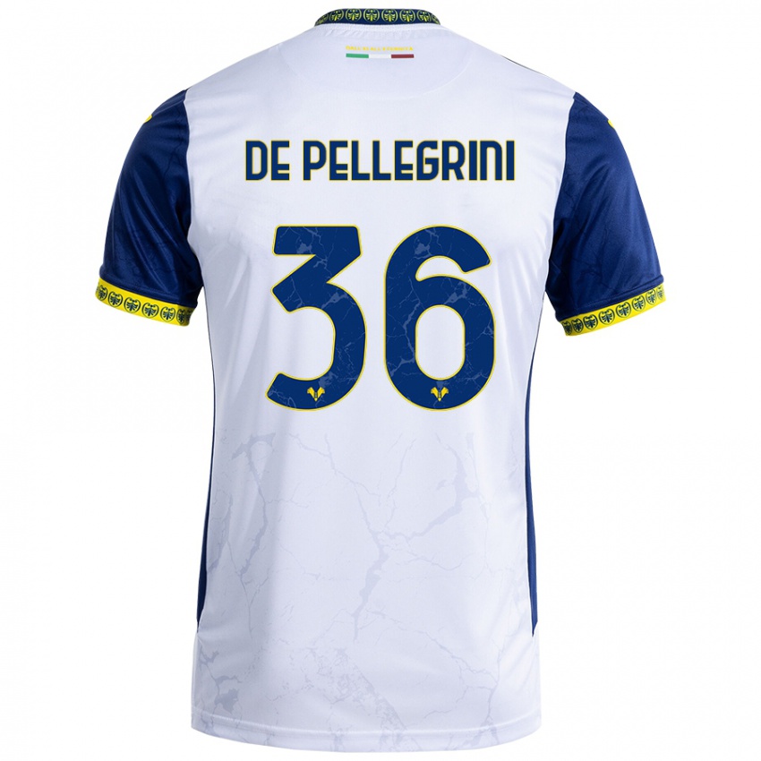 Homem Camisola Erika De Pellegrini #36 Azul Branco Alternativa 2024/25 Camisa