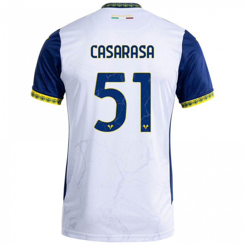 Homem Camisola Asia Casarasa #51 Azul Branco Alternativa 2024/25 Camisa