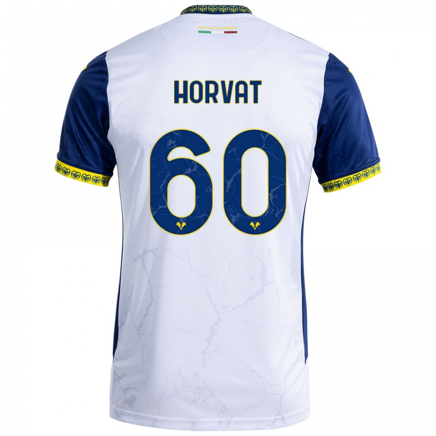 Homem Camisola Mihaela Horvat #60 Azul Branco Alternativa 2024/25 Camisa