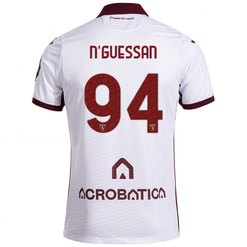 Homem Camisola Ange Caumenan N'guessan #94 Castanho Branco Alternativa 2024/25 Camisa