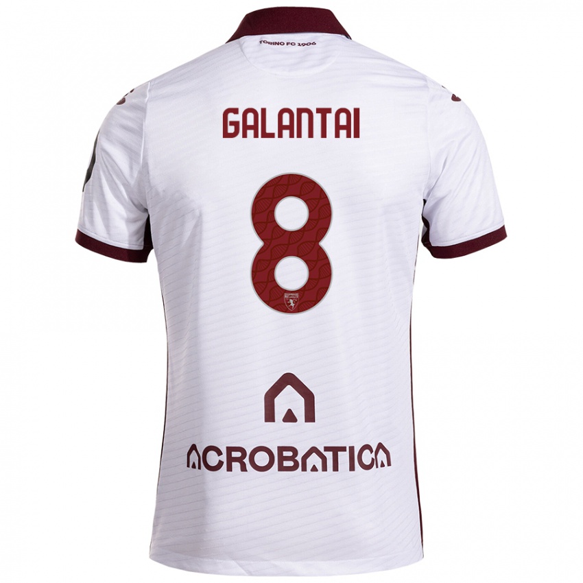 Homem Camisola Tamás Galántai #8 Castanho Branco Alternativa 2024/25 Camisa