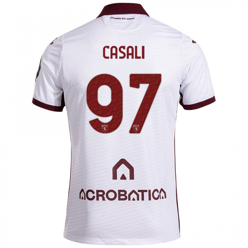 Homem Camisola Michele Casali #97 Castanho Branco Alternativa 2024/25 Camisa