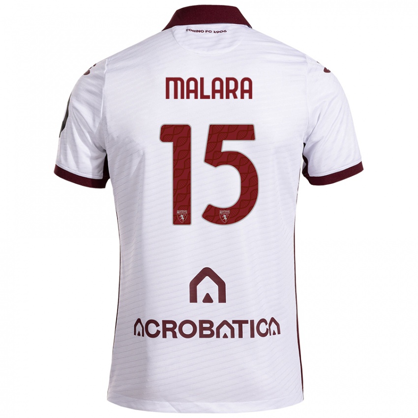 Homem Camisola Sara Malara #15 Castanho Branco Alternativa 2024/25 Camisa