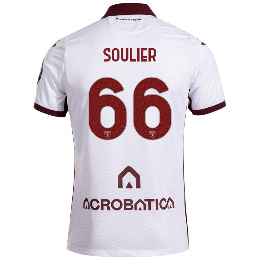 Homem Camisola Evan Soulier #66 Castanho Branco Alternativa 2024/25 Camisa