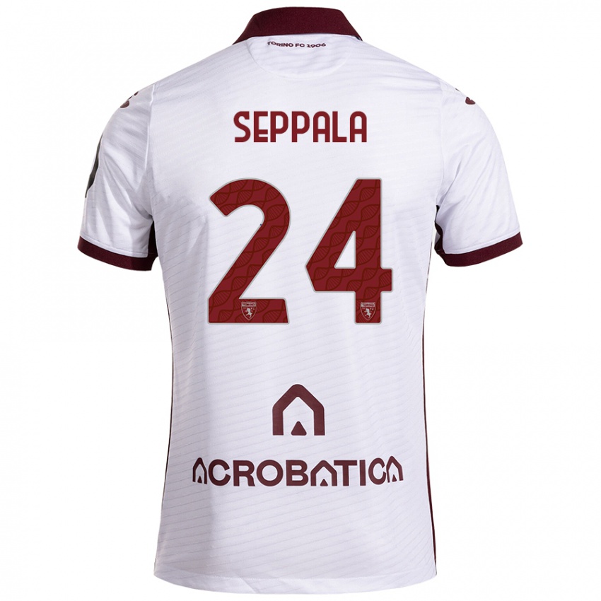 Homem Camisola Rosa Lappi-Seppälä #24 Castanho Branco Alternativa 2024/25 Camisa