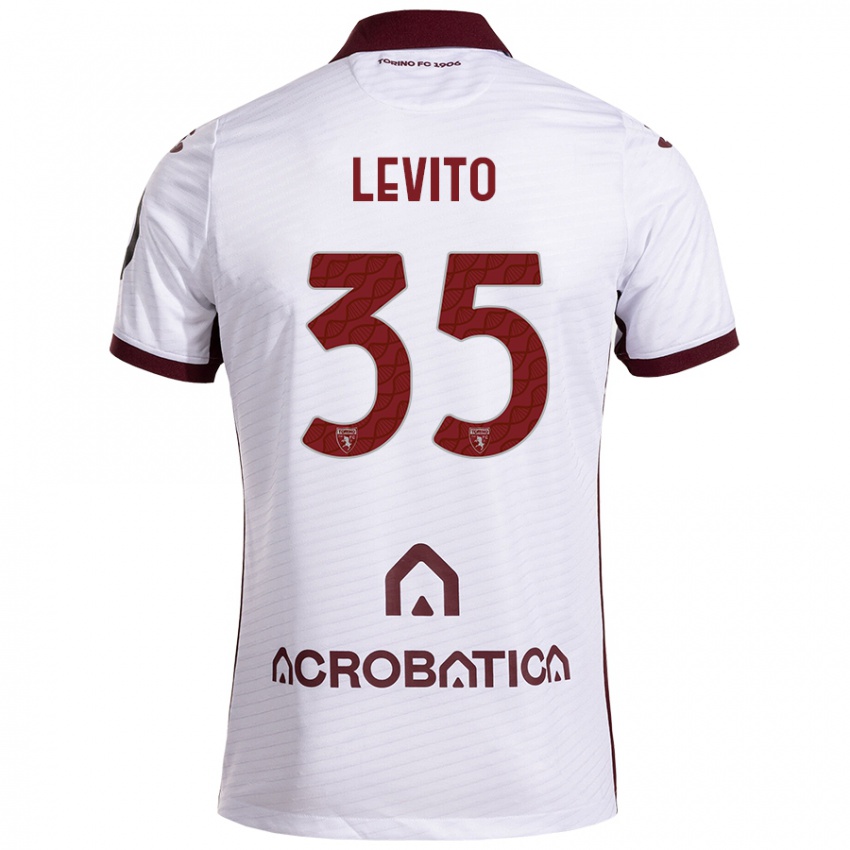 Homem Camisola Isabeau Levito #35 Castanho Branco Alternativa 2024/25 Camisa