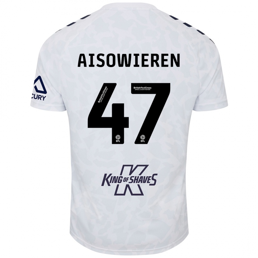 Homem Camisola Evan Eghosa Aisowieren #47 Branco Alternativa 2024/25 Camisa