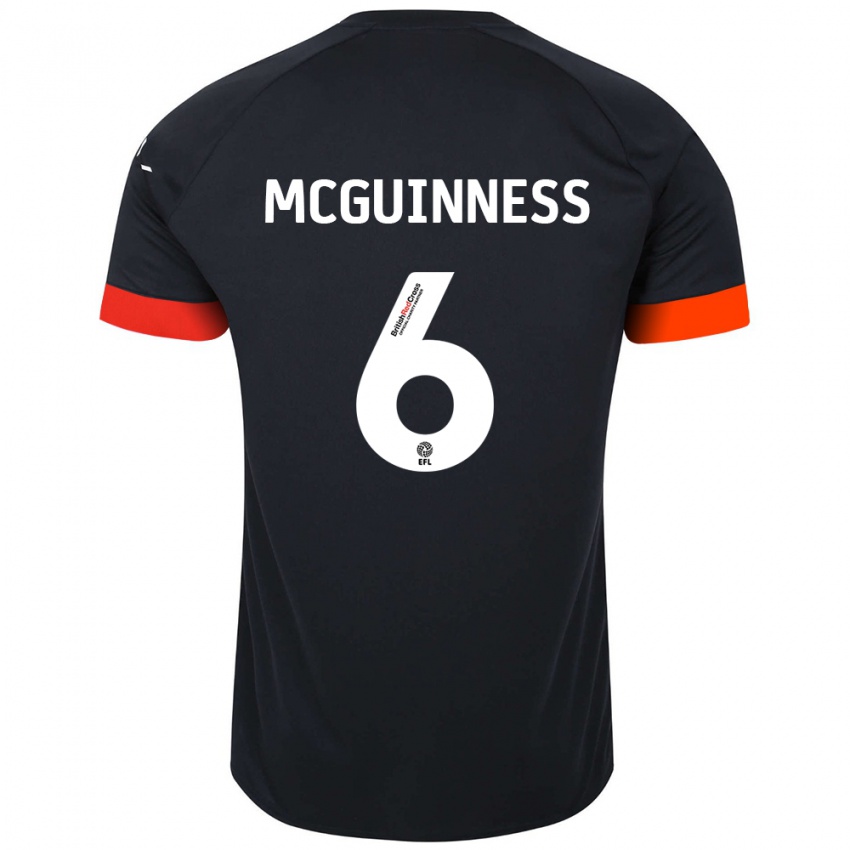 Homem Camisola Mark Mcguinness #6 Laranja Preto Alternativa 2024/25 Camisa