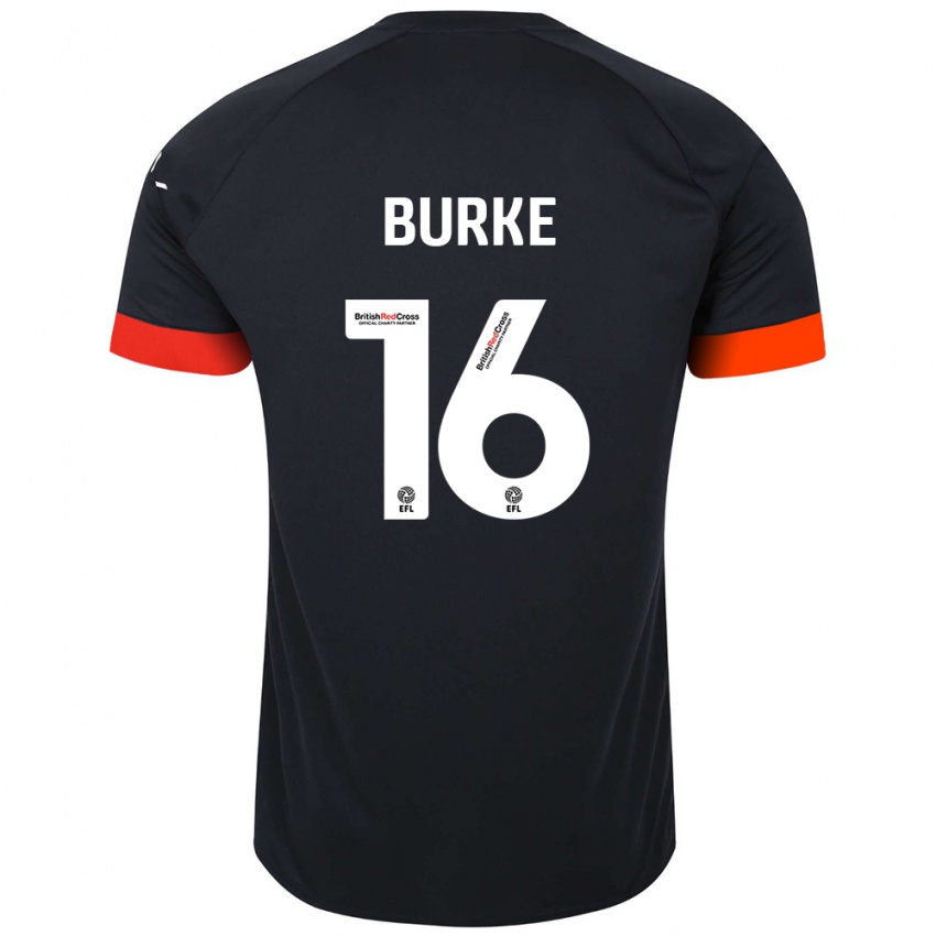 Homem Camisola Reece Burke #16 Laranja Preto Alternativa 2024/25 Camisa