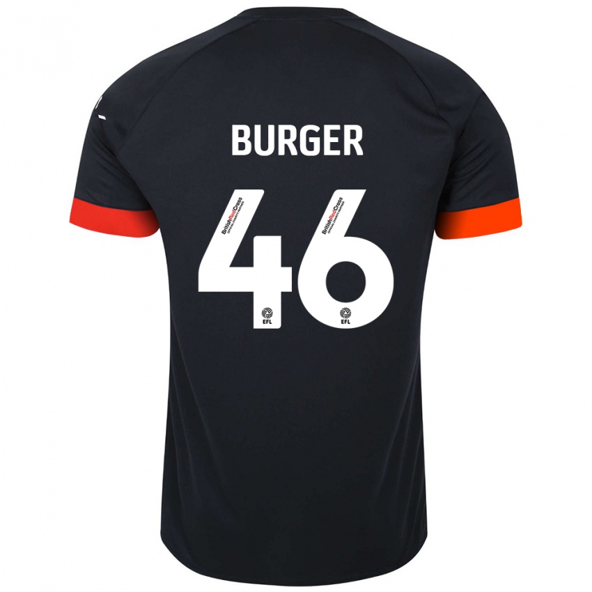 Homem Camisola Jake Burger #46 Laranja Preto Alternativa 2024/25 Camisa