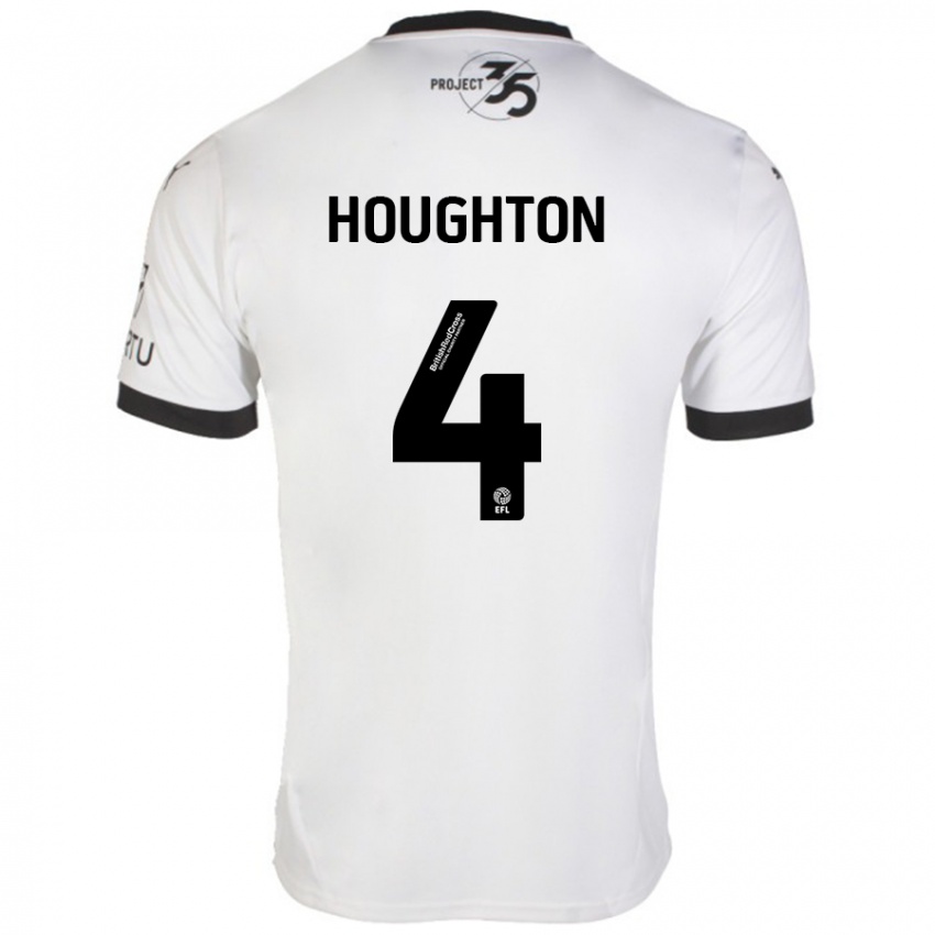 Homem Camisola Jordan Houghton #4 Preto Branco Alternativa 2024/25 Camisa