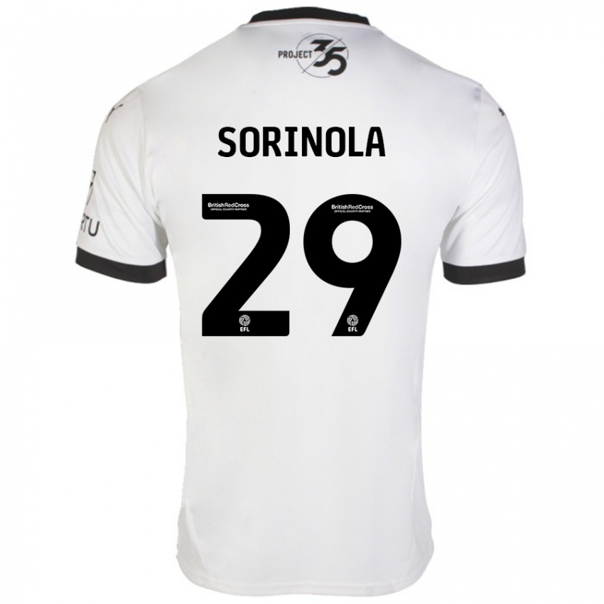 Homem Camisola Matthew Sorinola #29 Preto Branco Alternativa 2024/25 Camisa