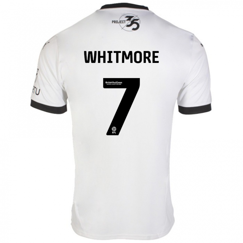 Homem Camisola Charlotte Whitmore #7 Preto Branco Alternativa 2024/25 Camisa