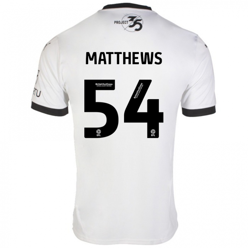 Homem Camisola Jack Matthews #54 Preto Branco Alternativa 2024/25 Camisa