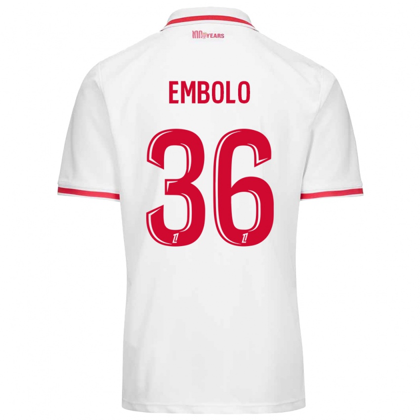 Mulher Camisola Breel Embolo #36 Vermelho Branco Principal 2024/25 Camisa