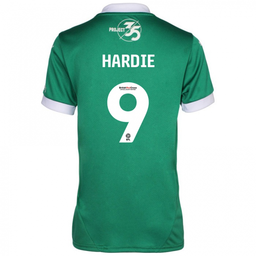 Mulher Camisola Ryan Hardie #9 Branco Verde Principal 2024/25 Camisa