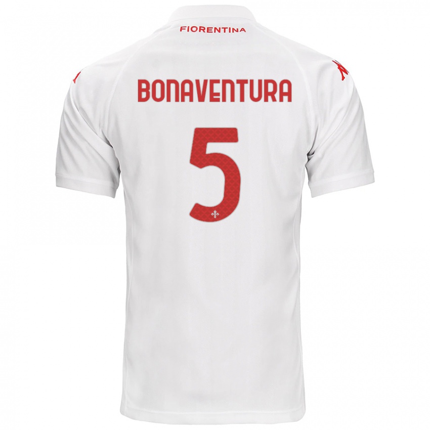 Mulher Camisola Giacomo Bonaventura #5 Branco Alternativa 2024/25 Camisa