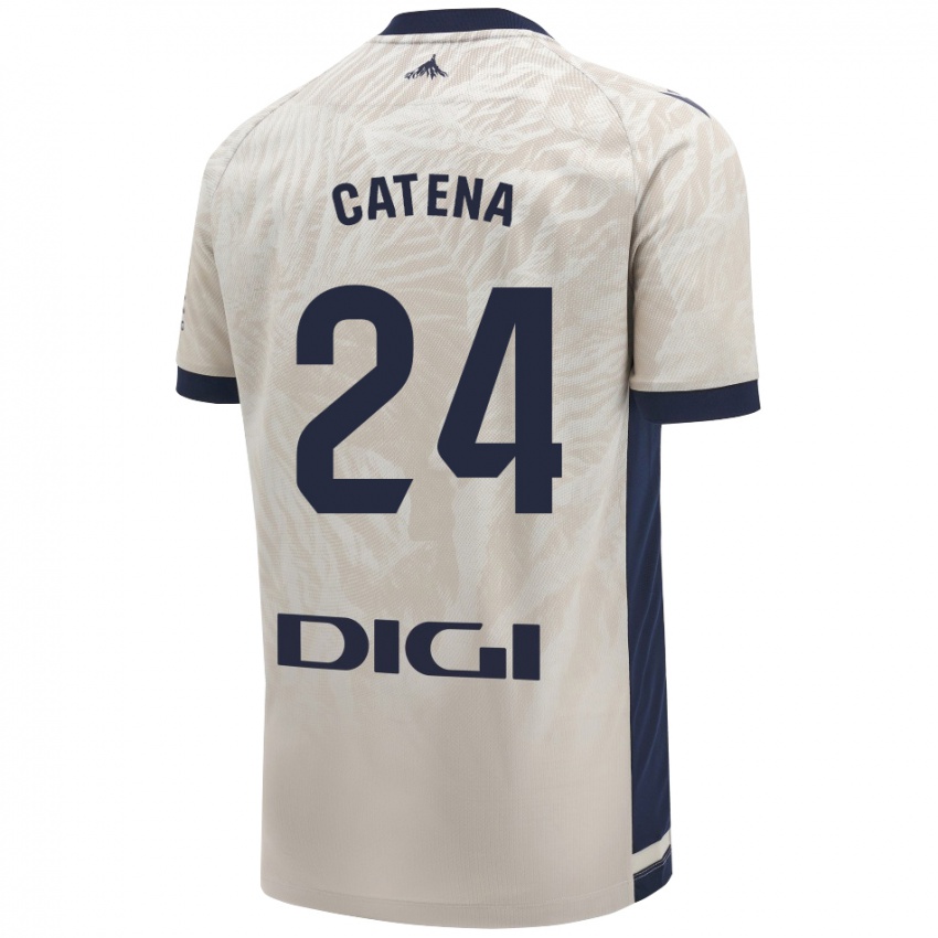 Mulher Camisola Alejandro Catena #24 Cinza Leve Alternativa 2024/25 Camisa