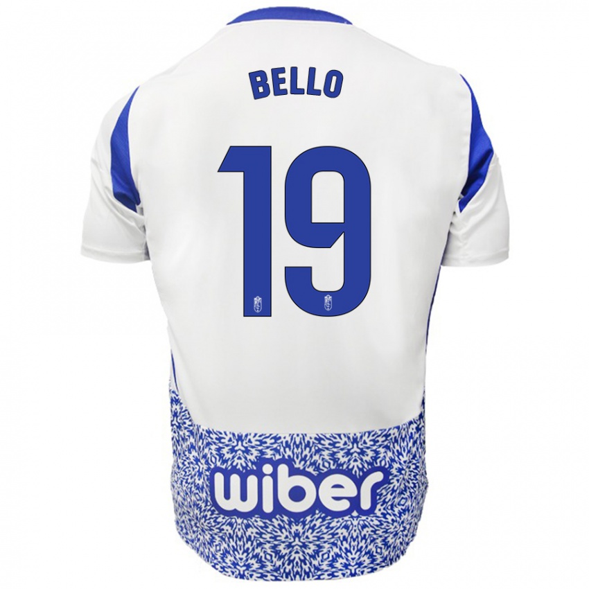 Mulher Camisola Eghosa Augustine Bello #19 Azul Branco Alternativa 2024/25 Camisa