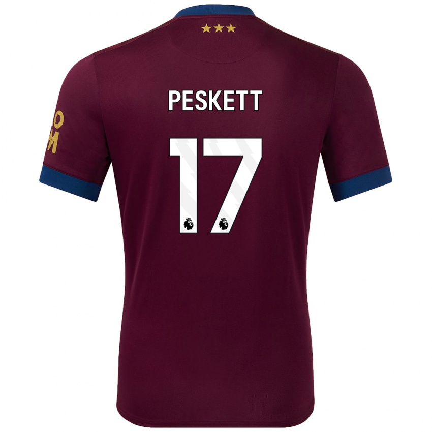 Mulher Camisola Sophie Peskett #17 Castanho Alternativa 2024/25 Camisa