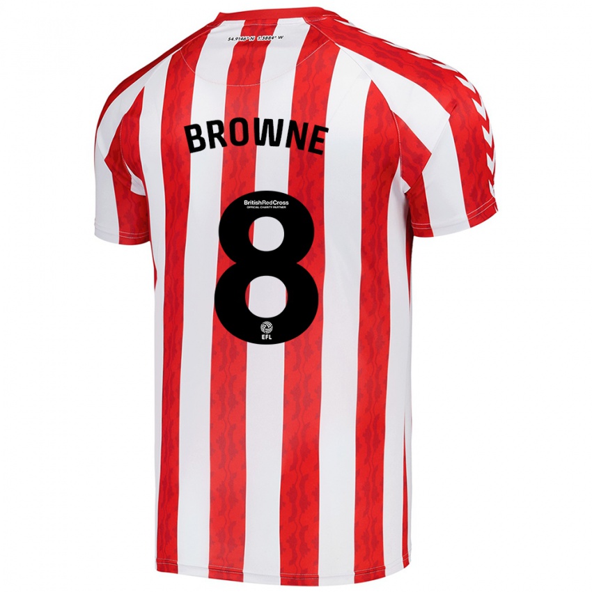 Criança Camisola Alan Browne #8 Vermelho Branco Principal 2024/25 Camisa