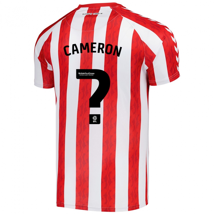 Criança Camisola Dan Cameron #0 Vermelho Branco Principal 2024/25 Camisa