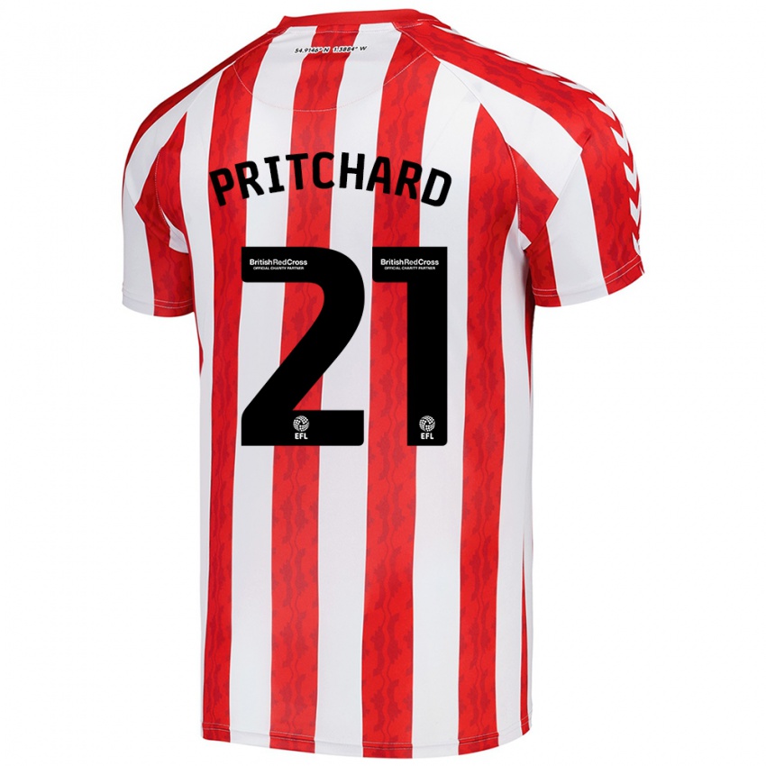 Criança Camisola Alex Pritchard #21 Vermelho Branco Principal 2024/25 Camisa