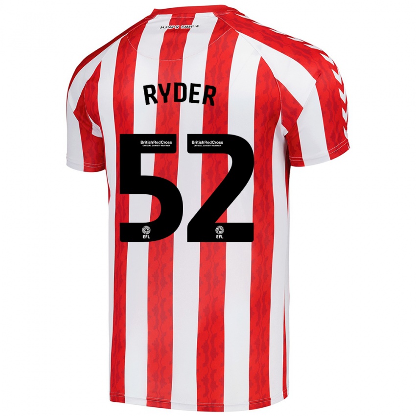 Criança Camisola Joe Ryder #52 Vermelho Branco Principal 2024/25 Camisa