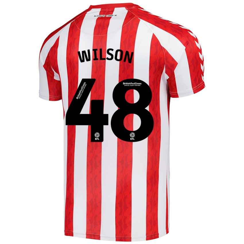 Criança Camisola Callum Wilson #48 Vermelho Branco Principal 2024/25 Camisa