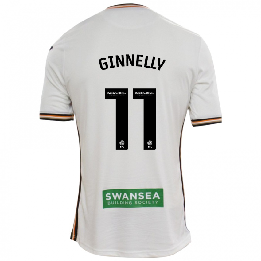 Criança Camisola Josh Ginnelly #11 Branco Principal 2024/25 Camisa