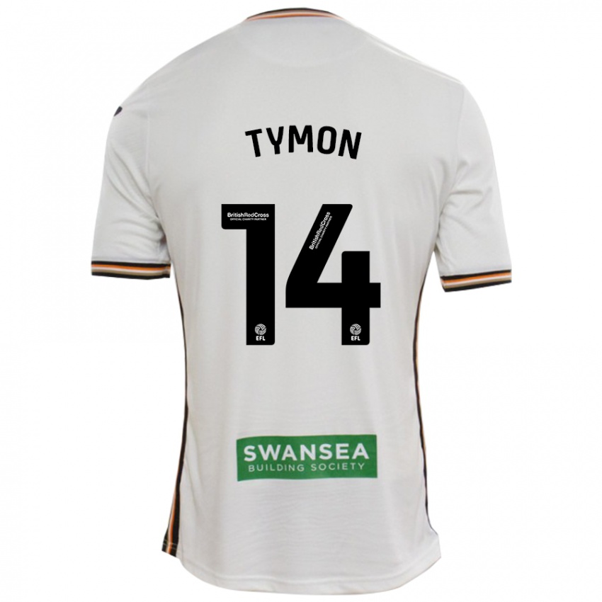 Criança Camisola Josh Tymon #14 Branco Principal 2024/25 Camisa