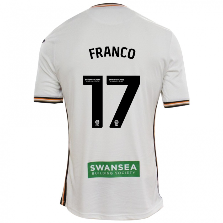 Criança Camisola Gonçalo Franco #17 Branco Principal 2024/25 Camisa