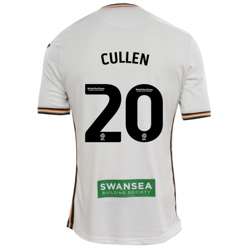 Criança Camisola Liam Cullen #20 Branco Principal 2024/25 Camisa