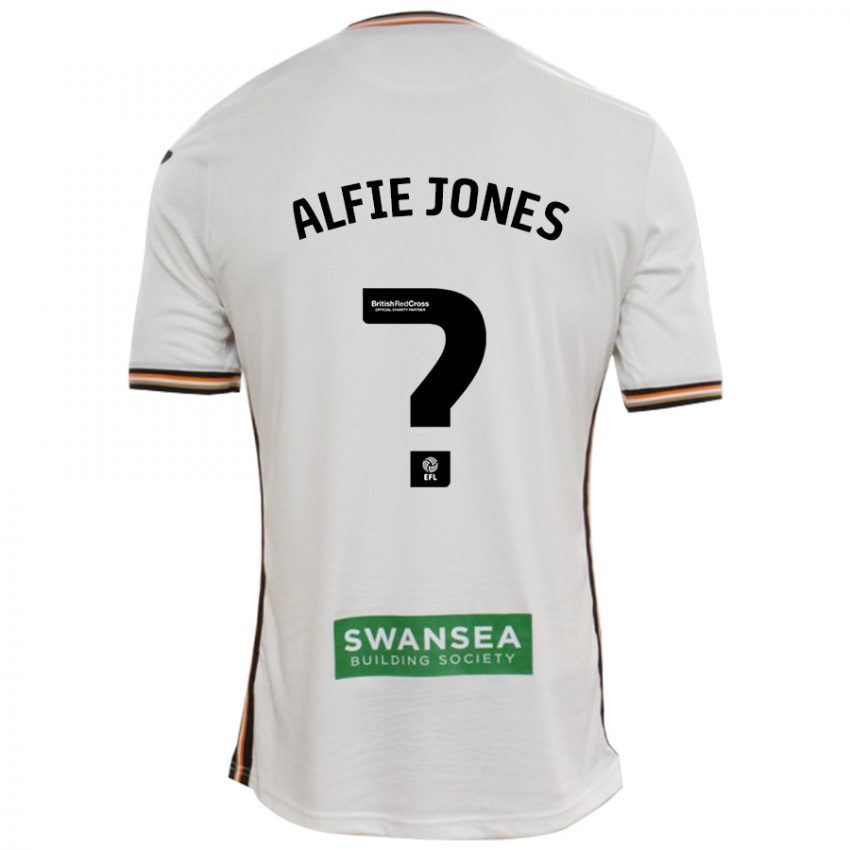 Criança Camisola Alfie Jones #0 Branco Principal 2024/25 Camisa