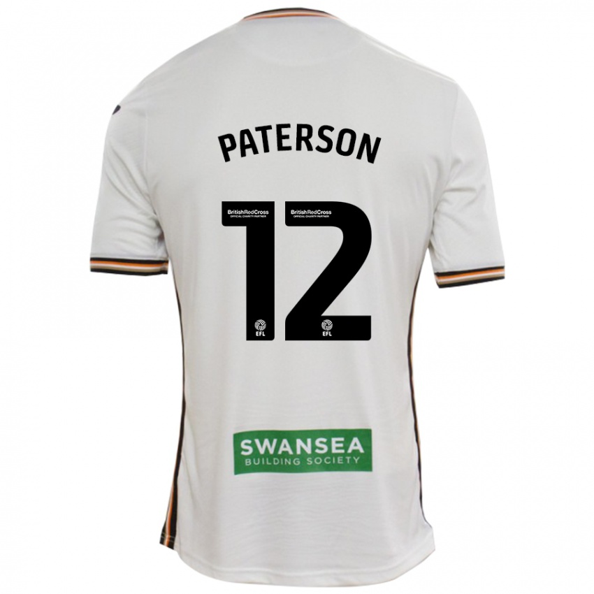 Criança Camisola Jamie Paterson #12 Branco Principal 2024/25 Camisa