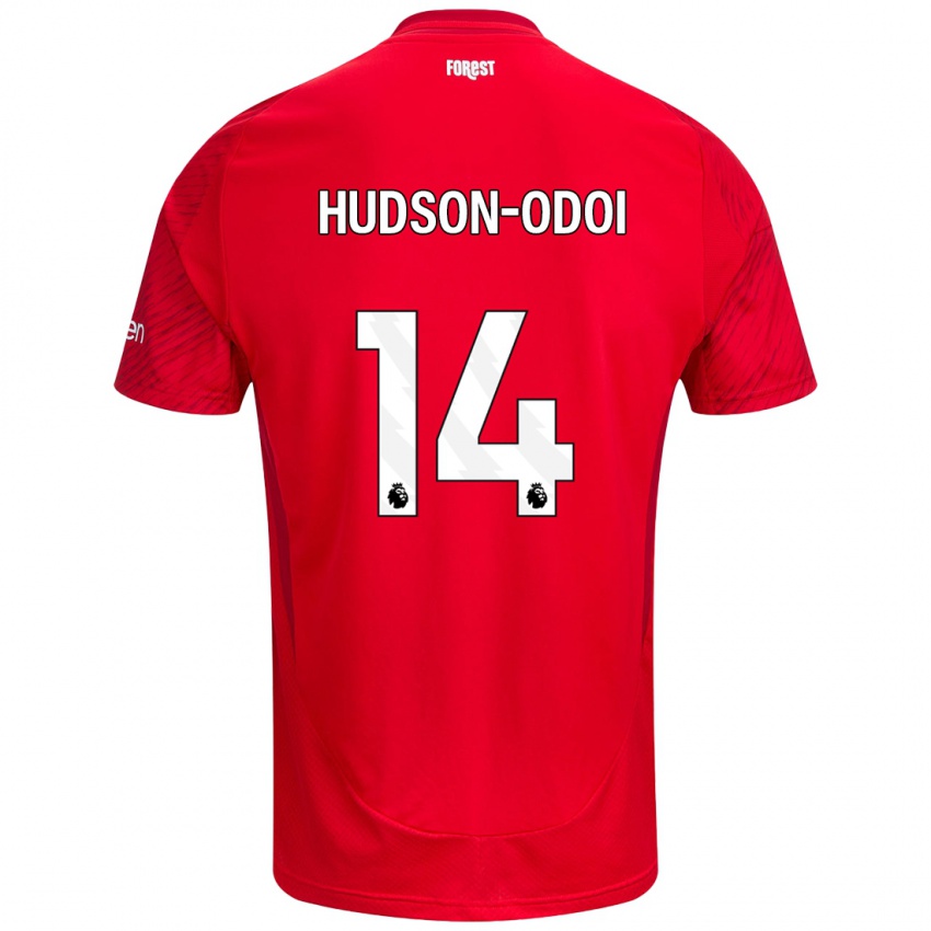 Criança Camisola Callum Hudson-Odoi #14 Vermelho Branco Principal 2024/25 Camisa