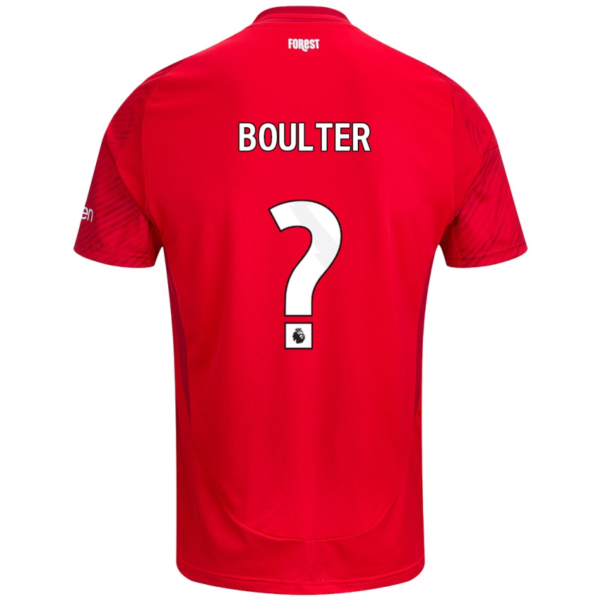 Criança Camisola Evan Boulter #0 Vermelho Branco Principal 2024/25 Camisa