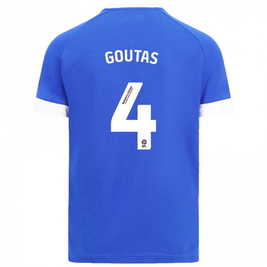 Criança Camisola Dimitrios Goutas #4 Céu Azul Principal 2024/25 Camisa