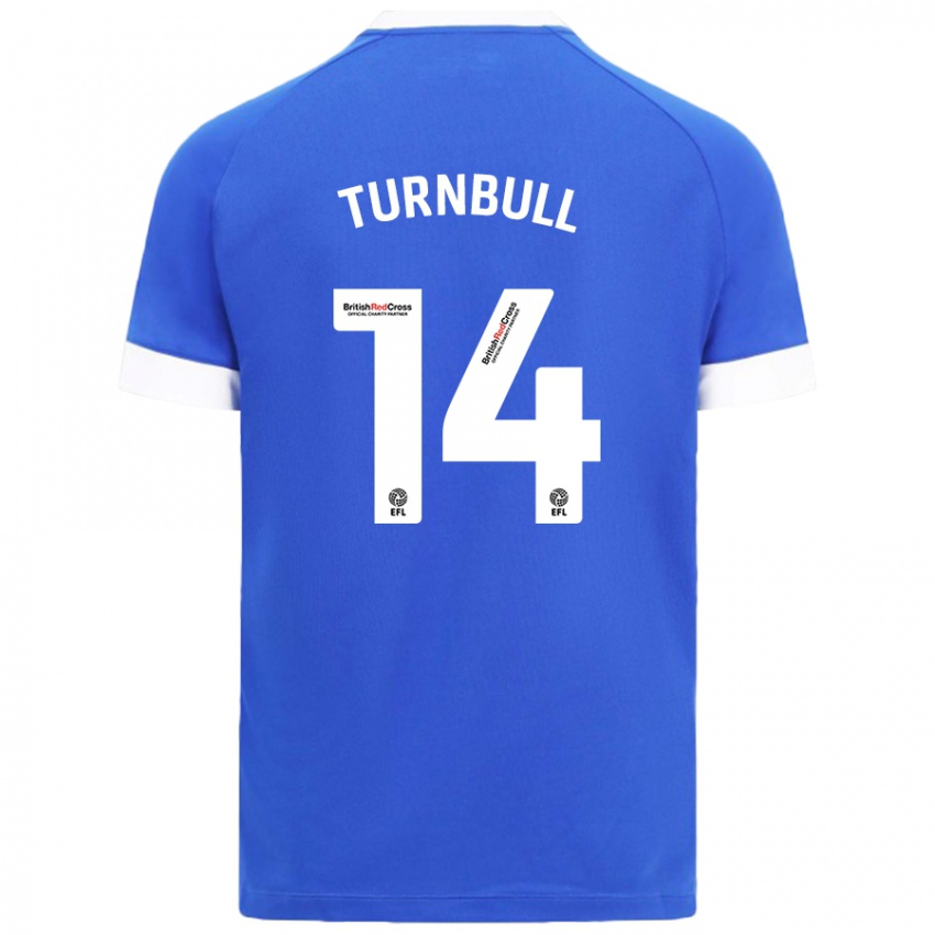 Criança Camisola David Turnbull #14 Céu Azul Principal 2024/25 Camisa