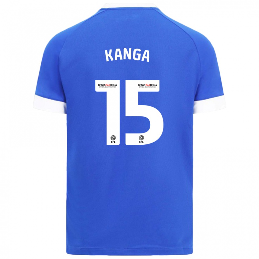 Criança Camisola Wilfried Kanga #15 Céu Azul Principal 2024/25 Camisa