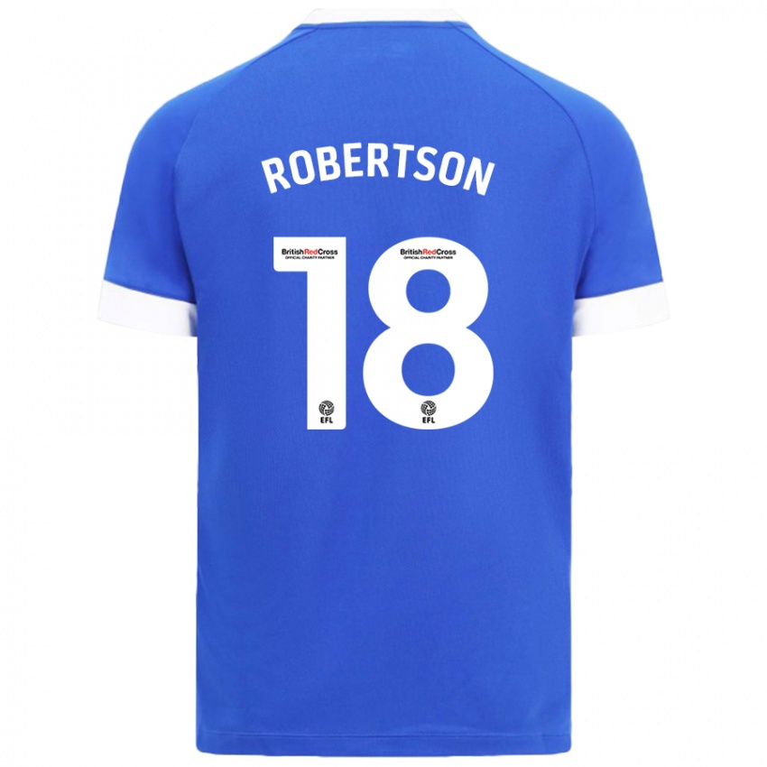 Criança Camisola Alex Robertson #18 Céu Azul Principal 2024/25 Camisa