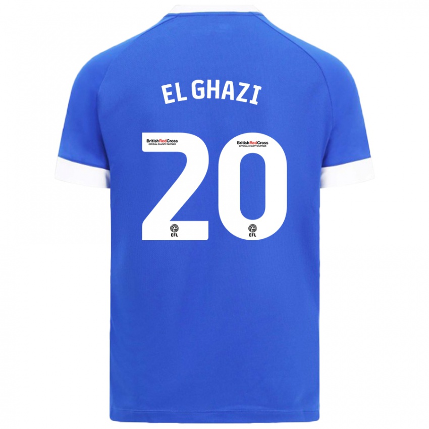 Criança Camisola Anwar El Ghazi #20 Céu Azul Principal 2024/25 Camisa