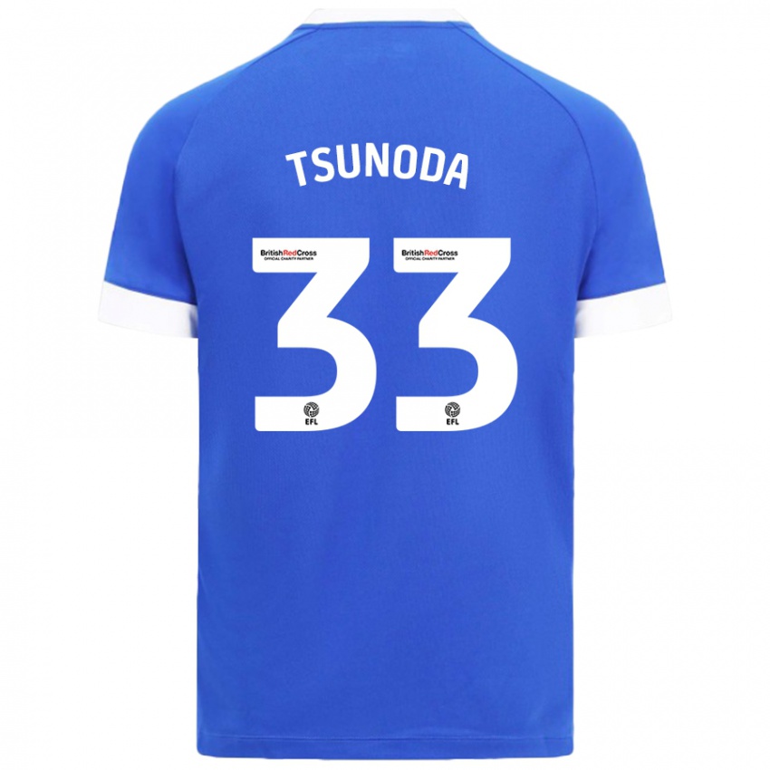 Criança Camisola Ryotaro Tsunoda #33 Céu Azul Principal 2024/25 Camisa