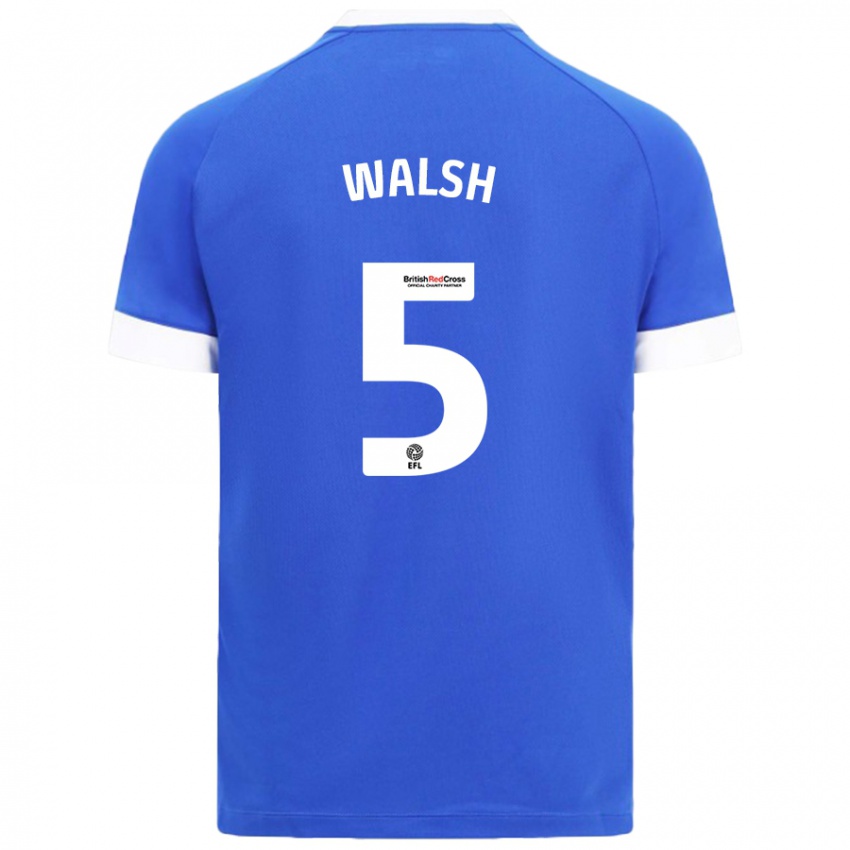 Criança Camisola Siobhan Walsh #5 Céu Azul Principal 2024/25 Camisa