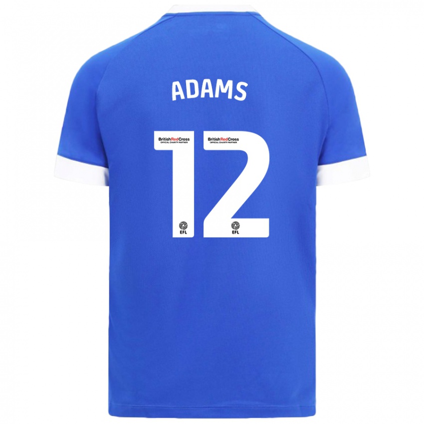 Criança Camisola Kelly Adams #12 Céu Azul Principal 2024/25 Camisa