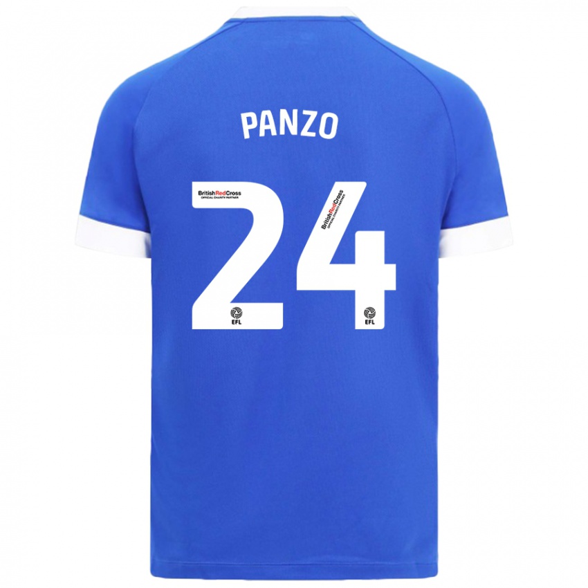 Criança Camisola Jonathan Panzo #24 Céu Azul Principal 2024/25 Camisa